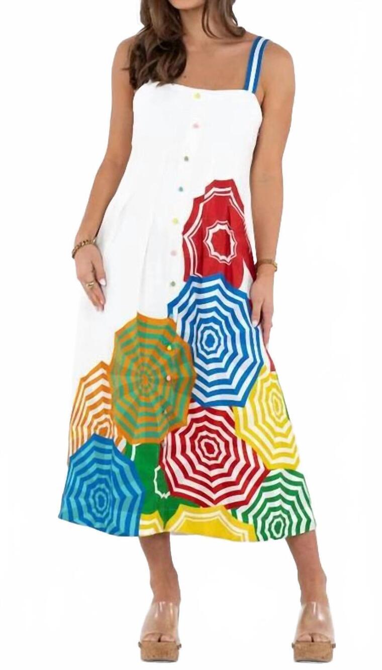 NEW EMILY MCCARTHY constance midi dress in beach club